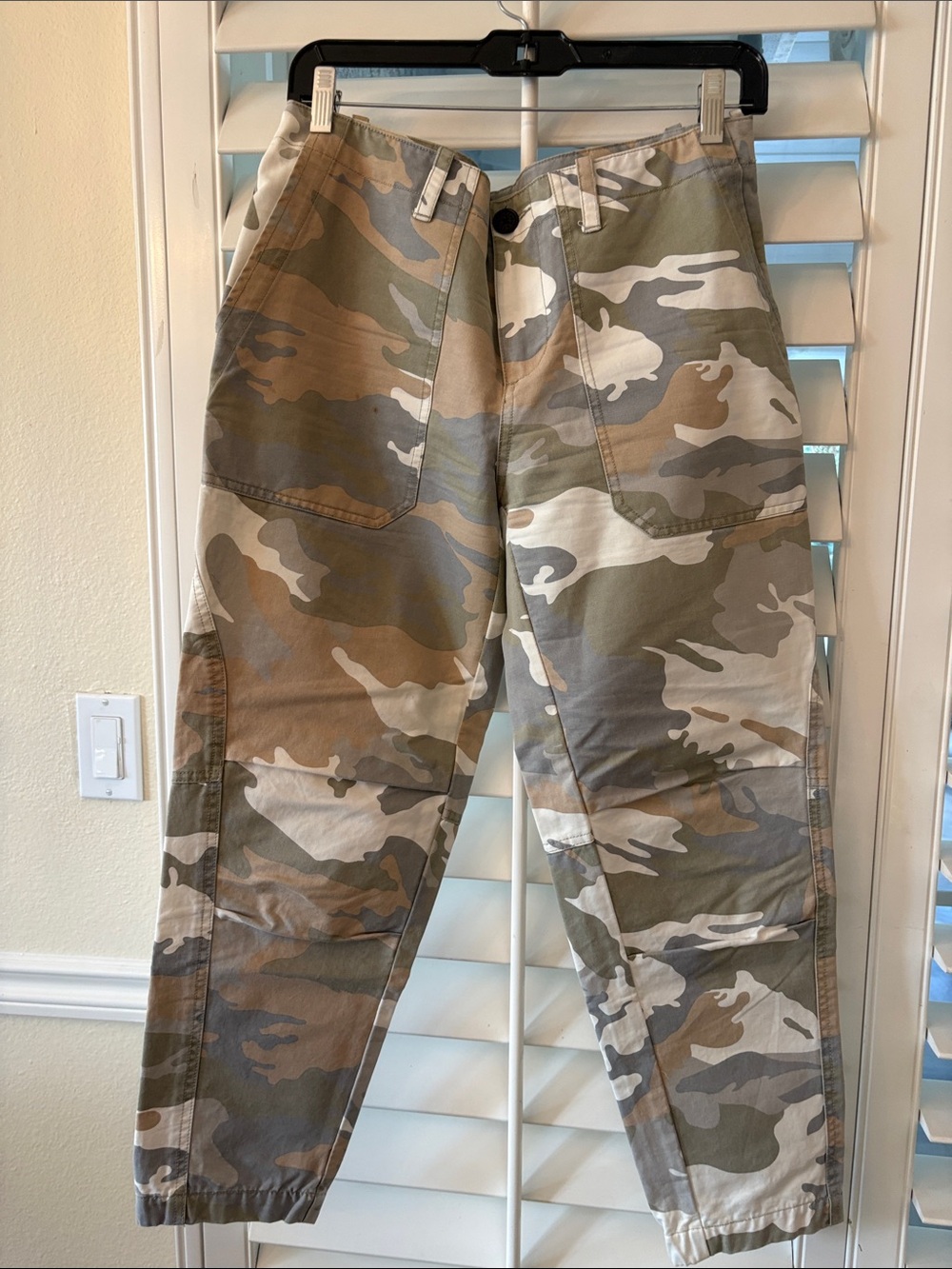 Zadig and Voltaire Camo UtilityPants - Beige Green